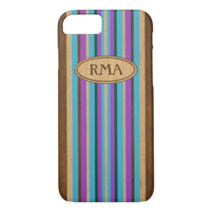 Pipeline Surfboard Hawaiian Monogram Striped Case-Mate iPhone Case