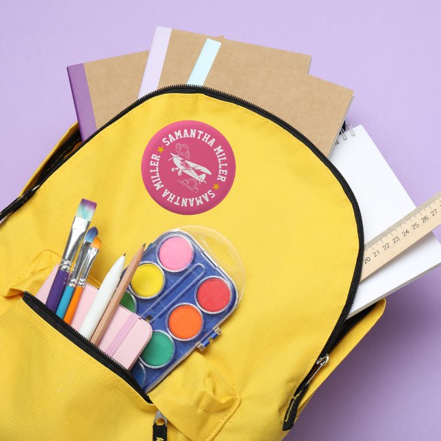 Piper Cub Airplane Not Your Co-Pilot Pink Custom 2 Inch Round Button (Creator Uploaded)