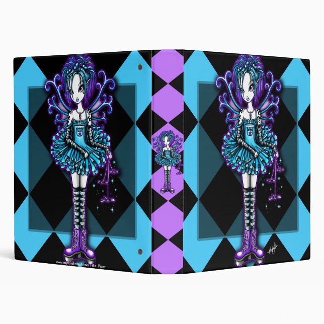 "Piper" Cute TuTu Tattoo Fairy Art Binder (Background)