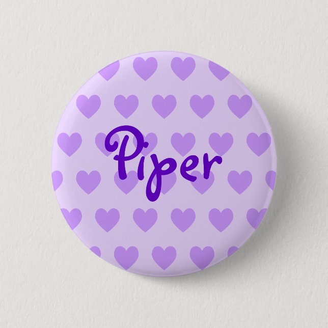 Piper in Purple 2 Inch Round Button (Front)
