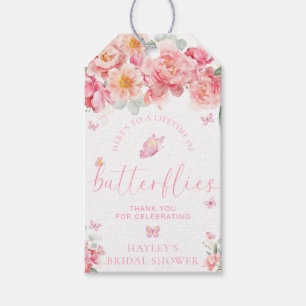 Piper Peony Butterfly Bridal Shower Favor Gift Tags