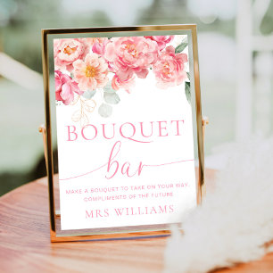 Piper Peony Floral Bouquet Flower Bar Sign