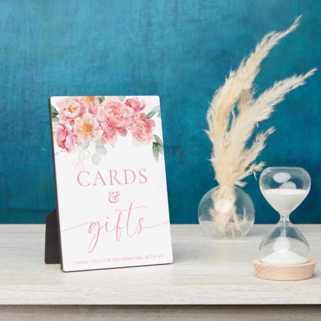 Piper Peony Floral Cards and Gifts Sign Plaque (Side)