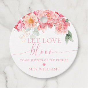 Piper Peony Floral Let Love Bloom Favour Tags