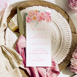 Piper Peony Floral Long Menu & Merci