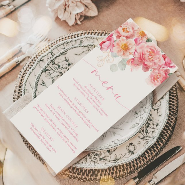 Piper Peony Floral Menu & Merci (Menu Piper Peony )
