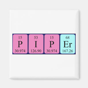 Piper periodic table name magnet