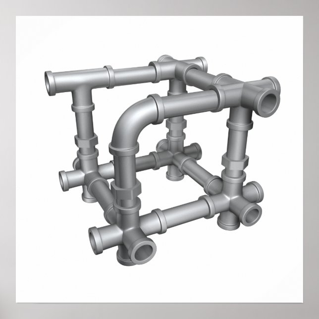 Pipes cube Poster (Front)