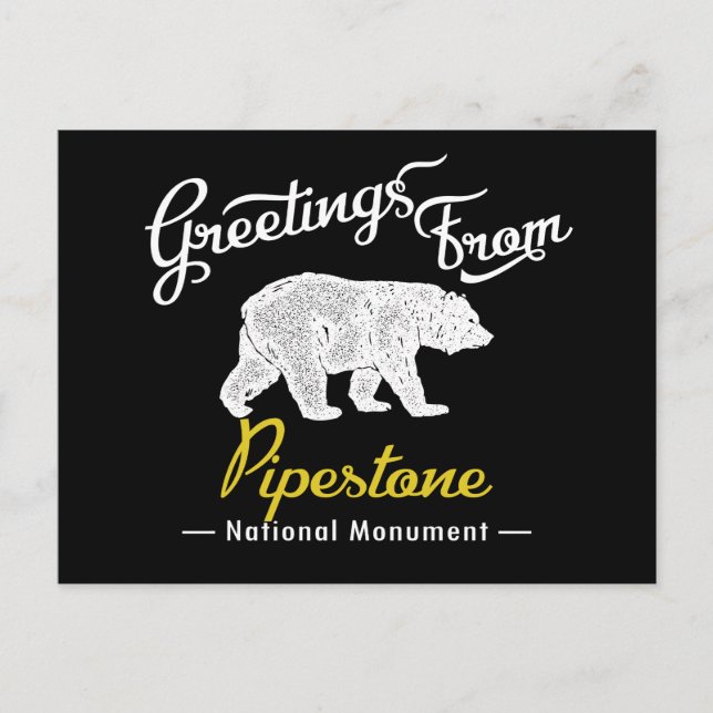 Pipestone National Monument Bear Postcard (Front)