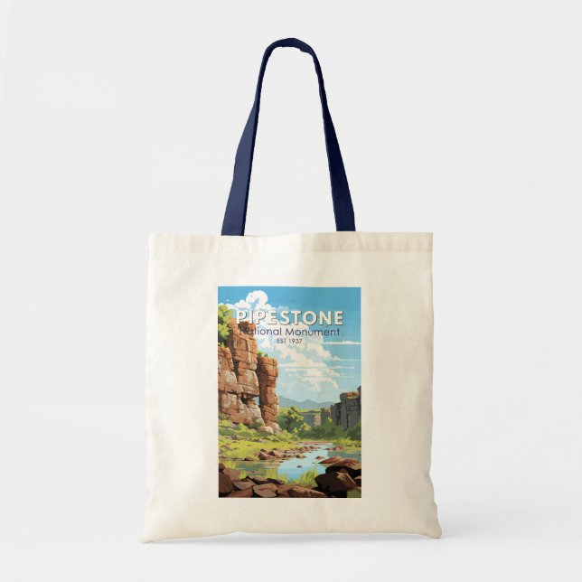 Pipestone National Monument Minnesota Travel Art Tote Bag (Front)