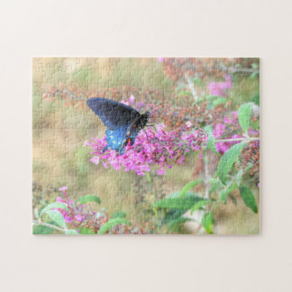Pipevine Swallowtail on Butterfly Bush Jigsaw Puzzle