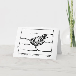 Piping Plover Maze and Greeting Card. Card