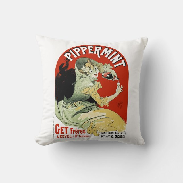 Pippermint Throw Pillow (Front)