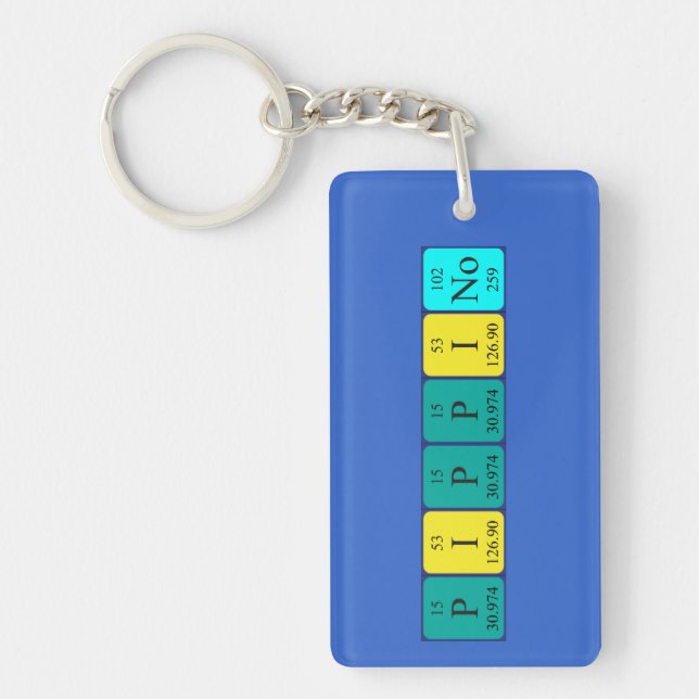 Pippino periodic table name keyring (Front)