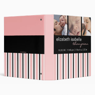 Pippy Pink Stripes Baby Photo Classeur