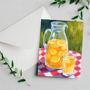 Pique-nique à la limonade Carte de peinture de c