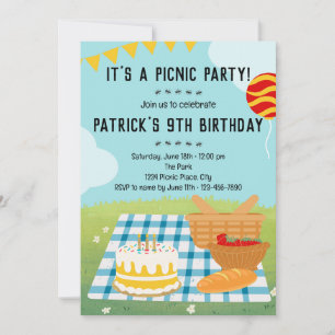 Pique-nique d'été Invitation d'anniversaire