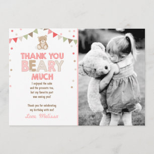 Pique-nique ours en peluche Carte de remerciements
