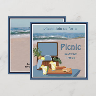 Pique-nique Panier Plage Invitation