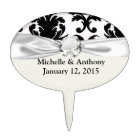 élégant noir et blanc damassé