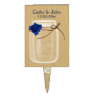 cuillères à gâteau bleu marine rose mason jar pers
