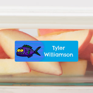 Piranha fish cartoon personalized