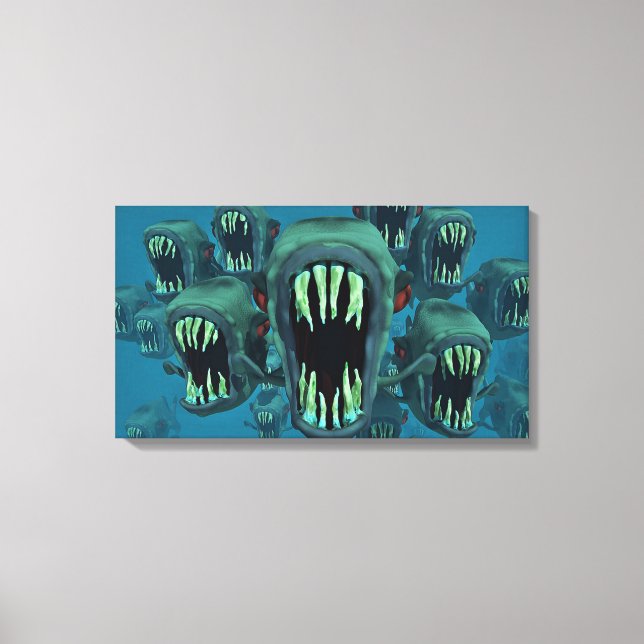 Piranhas Canvas Print (Front)