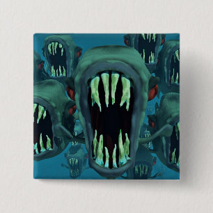 Piranhas Fish Custom Personalize Anniversaries 2 Inch Square Button