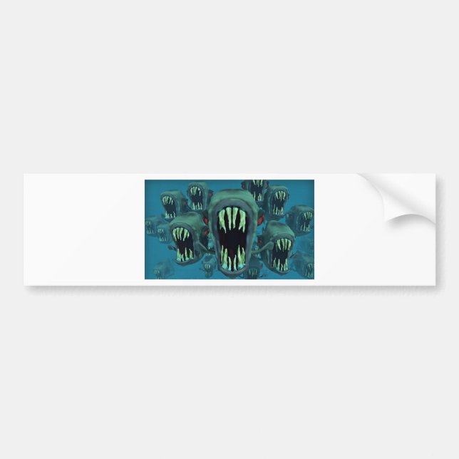 Piranhas Fish Custom Personalize Anniversaries Bumper Sticker (Front)