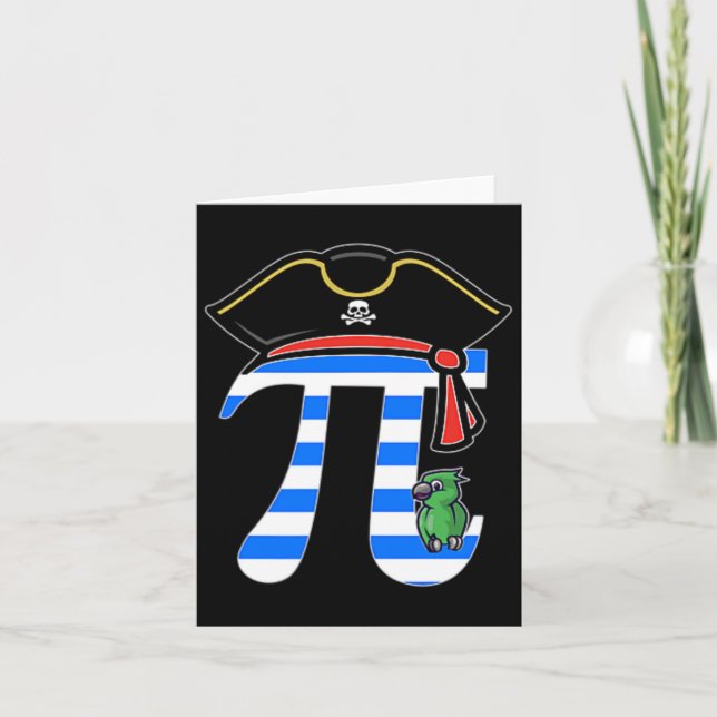 Pirat Costume Hat Pi Rate  Card (Front)