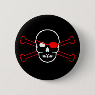 pirate 2 inch round button