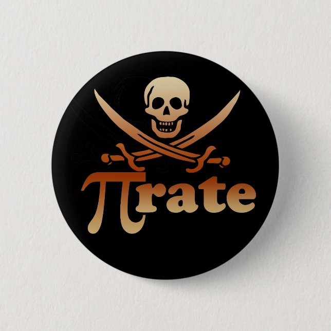 Pirate 2 Inch Round Button (Front)