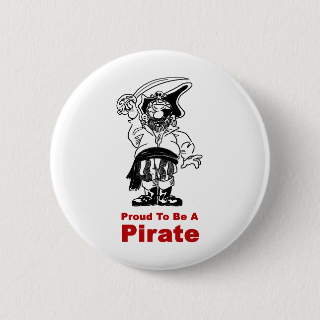Pirate 2 Inch Round Button (Front)