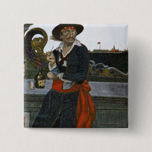Pirate 2 Inch Square Button