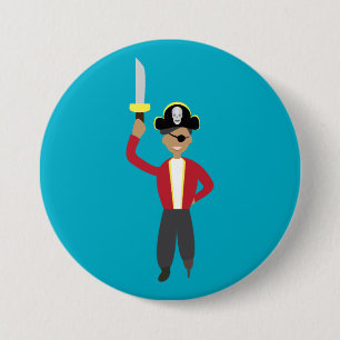 Pirate 3 Inch Round Button