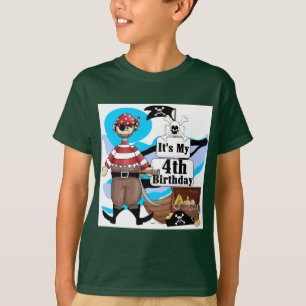 Pirate 4th Birthday Tshirts and Gifts
