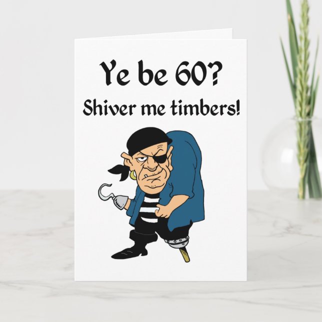Pirate 60th Birthday Card (Front)
