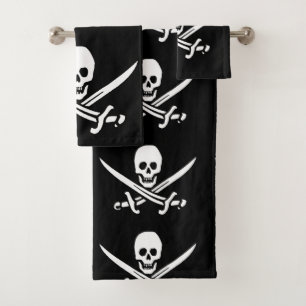 Pirate Abstract, add text Bath Towel Set