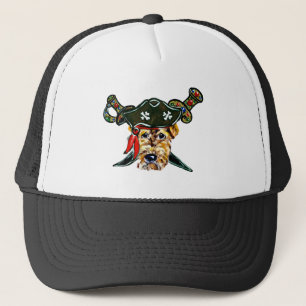 Pirate Airedale Trucker Hat