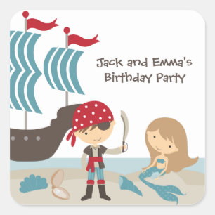 Pirate and Mermaid Stickers