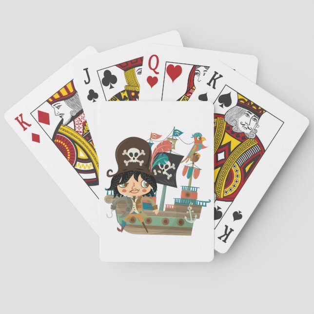Pirate and Pirate Ship Playing Cards (Back)