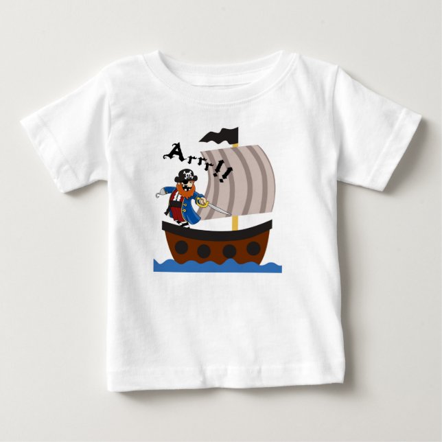 Pirate and pirate ship shirt (Front)