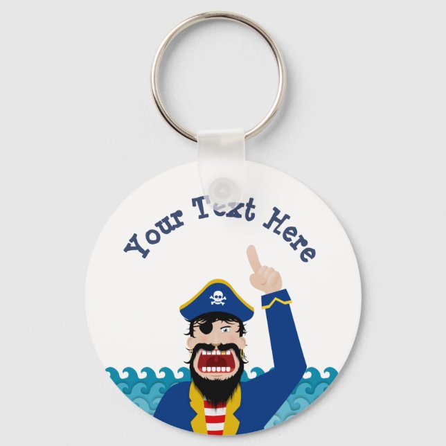 Pirate Announcement Keychain (Front)