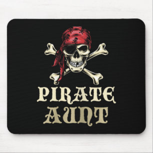 Pirate Aunt Skull Matching Grandma Halloween Costu Mouse Pad
