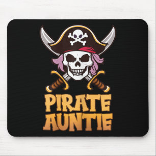 Pirate Auntie Funny Captain Matching Halloween Cos Mouse Pad