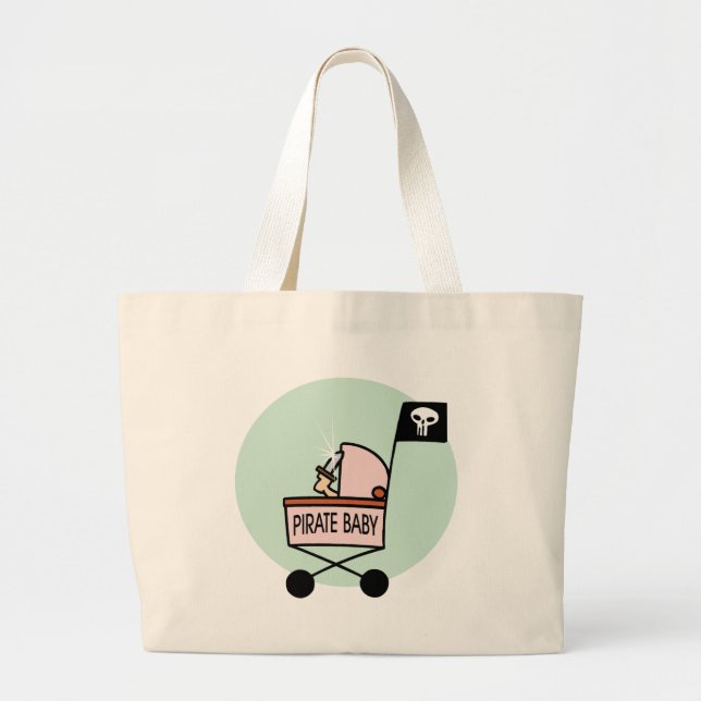 Pirate Baby Large Tote Bag (Front)