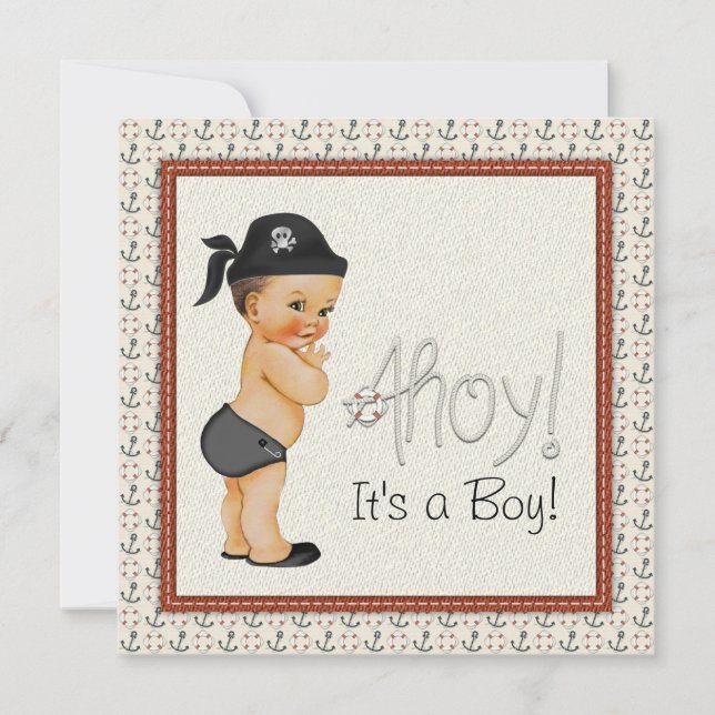 Pirate Baby Shower Invitation (Front)