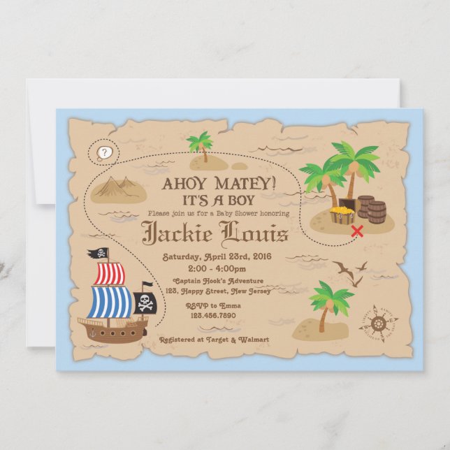 Pirate Baby Shower invitation (Front)