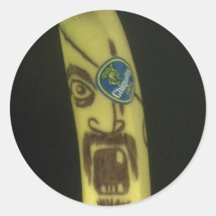 Pirate Banana Classic Round Sticker