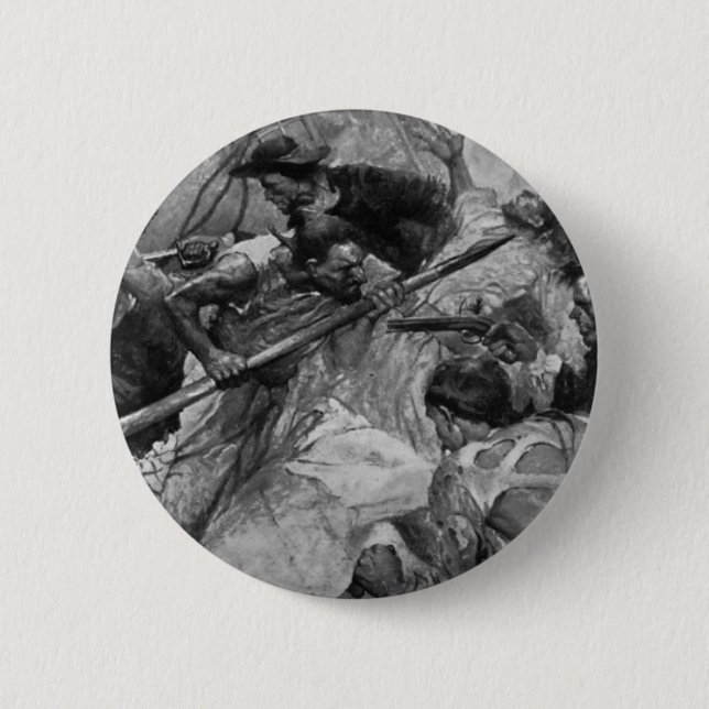 Pirate Battle 2 Inch Round Button (Front)